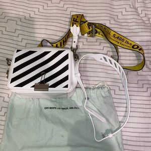 OFF WHITE classic stripe crossbody handbag